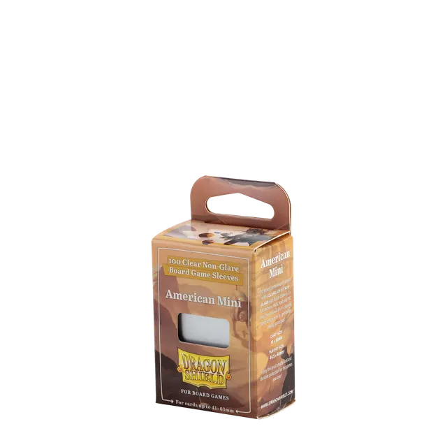 Dragon Shield Board Game Sleeves - American Mini Clear/Non-Glare 100ct