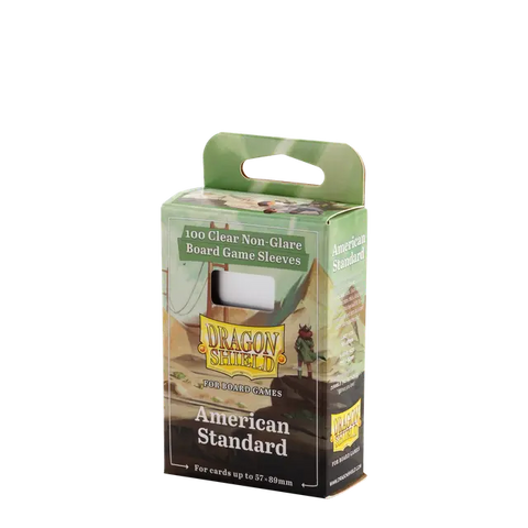 Dragon Shield Board Game Sleeves - American Standard Clear/Non-Glare 100ct