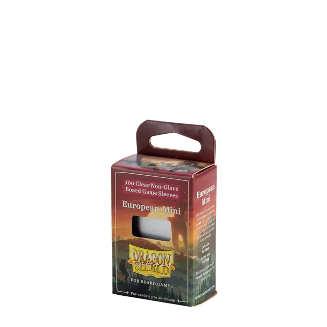 Dragon Shield Board Game Sleeves - European Mini Clear/Non-Glare 100ct