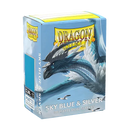 Dragon Shield Matte Dual Sleeves - Sky Blue & Silver [100ct Standard Size]