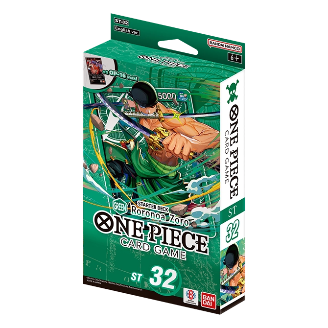 One Piece TCG: Stater Deck | Green Roronoa Zoro  (ST-32) **Local Pick-Up Only**