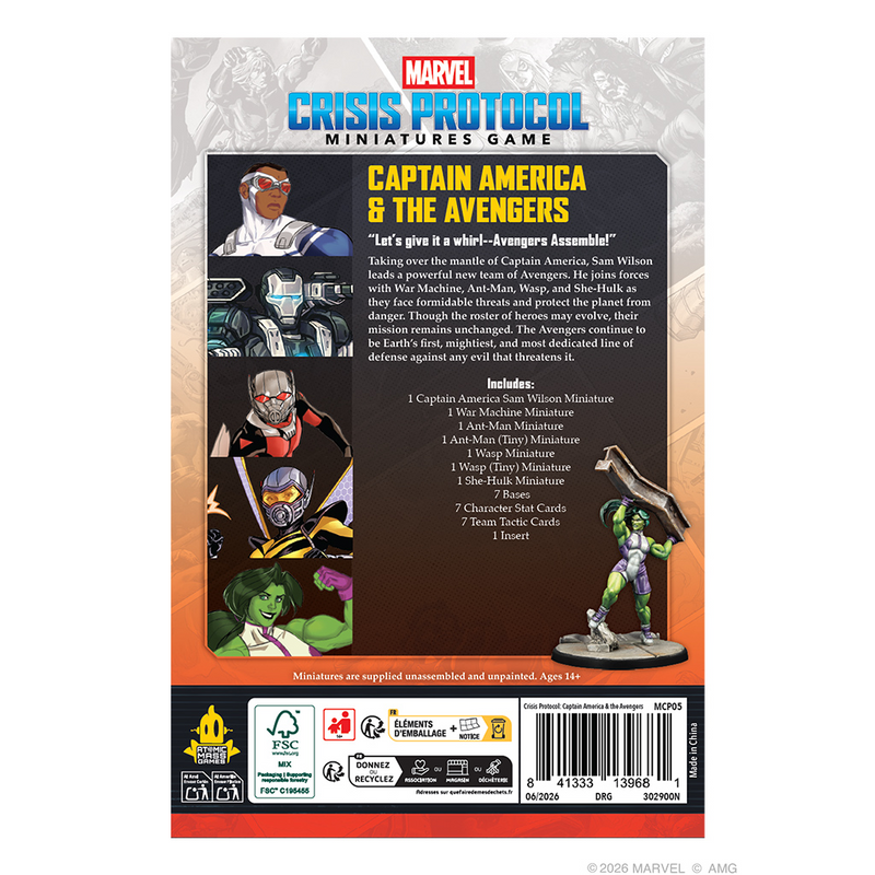 Marvel: Crisis Protocol - Captain America & The Avengers Character Pack