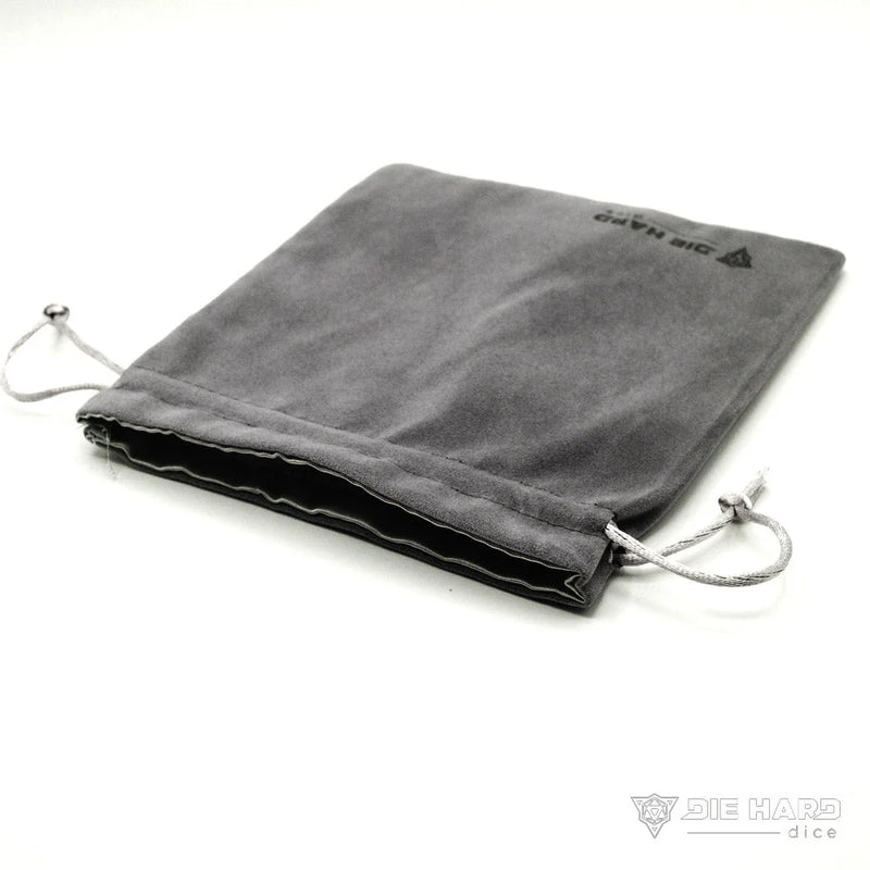 Die Hard Dice Velvet Dice Bag - Medium Light Gray