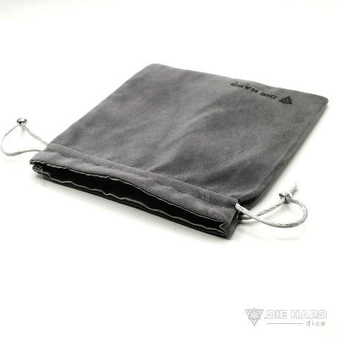 Die Hard Dice Velvet Dice Bag - Medium Light Gray