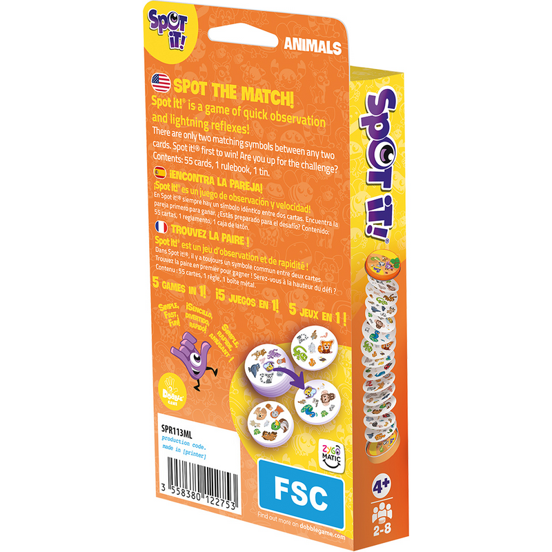 Spot It! Animals Jr. [Eco-Blister]