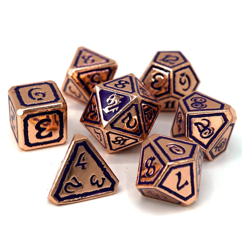 Die Hard Dice - Metal RPG Polyhedral Dice Set - Queens of Gilded Ruin [7pc]