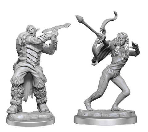 Critical Role Miniatures: W04 Ashari Stoneguard & Ashari Skydancer [Unpainted]
