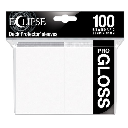 Ultra PRO Eclipse Gloss Standard Deck Protector Sleeves - Arctic White (100ct)