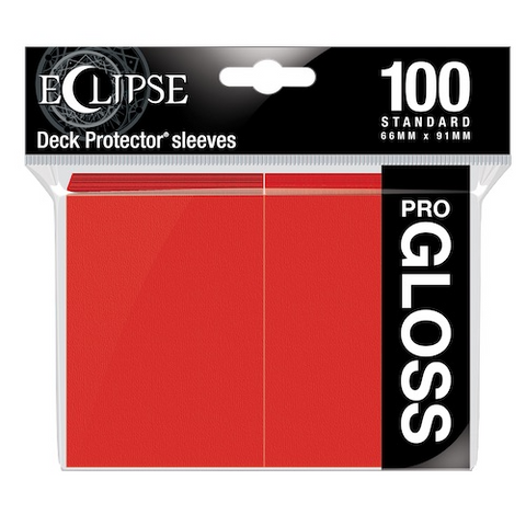 Ultra PRO Eclipse Gloss Standard Deck Protector Sleeves - Apple Red (100ct)