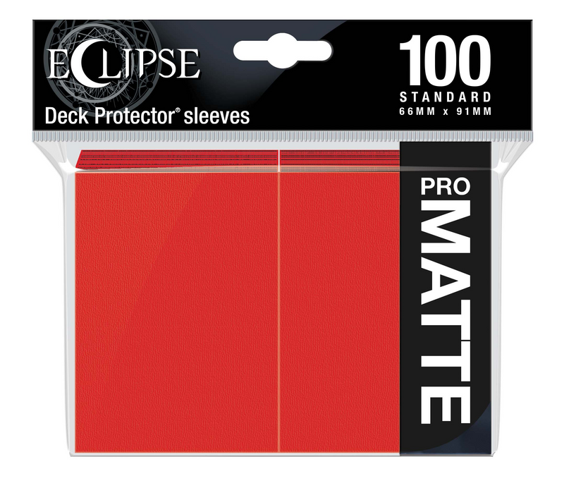 Ultra PRO Eclipse Matte Standard Deck Protector Sleeves - Apple Red (100ct)