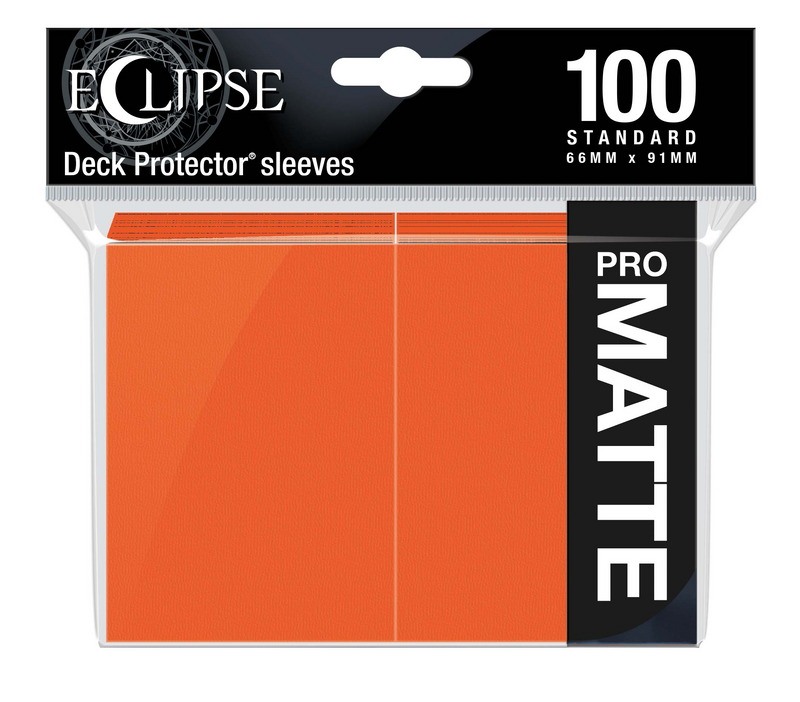 Ultra PRO Eclipse Matte Standard Deck Protector Sleeves - Pumpkin Orange (100ct)
