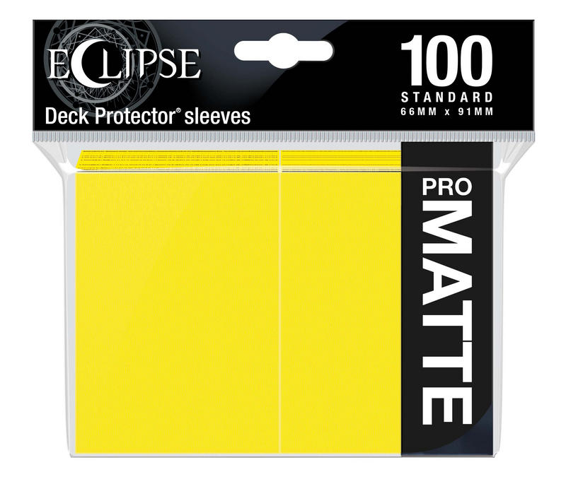 Ultra PRO Eclipse Matte Standard Deck Protector Sleeves - Lemon Yellow (100ct)