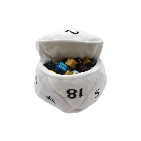 Ultra PRO d20 Plush Dice Bag - White