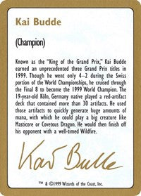 1999 Kai Budde Biography Card [World Championship Decks]
