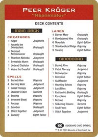 2003 Peer Kroger Decklist Card [World Championship Decks]