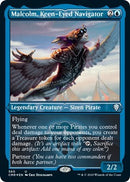 Malcolm, Keen-Eyed Navigator (Foil Etched) [Commander Legends]