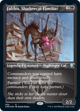 Falthis, Shadowcat Familiar (Foil Etched) [Commander Legends]