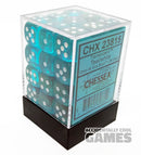 Chessex 23815 Translucent Teal/White 12mm d6 Dice Block [36ct]
