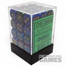 Chessex 26836 Gemini Blue-Green/Gold 12mm d6 Dice Block [36ct]