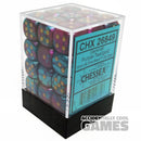 Chessex 26849 Gemini Purple-Teal/Gold 12mm d6 Dice Block [36ct]