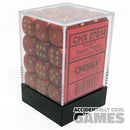 Chessex 27814 Scarab Scarlet/Gold 12mm d6 Dice Block [36ct]
