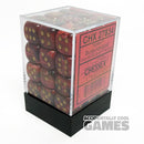Chessex 27834 Vortex Burgundy/Gold 12mm d6 Dice Block [36ct]