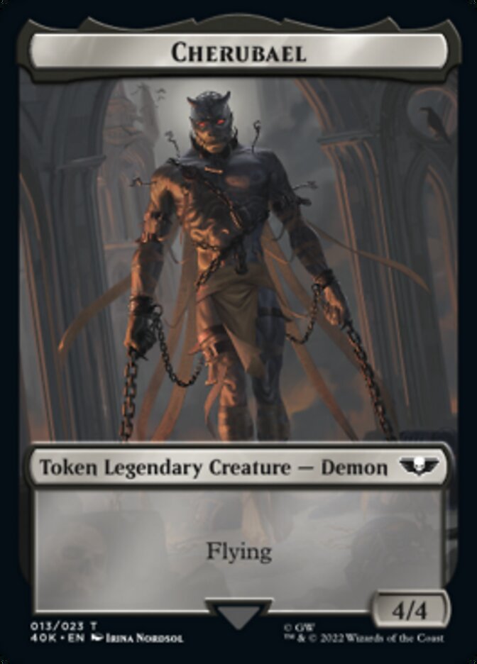 Astartes Warrior // Cherubael Double-sided Token (Surge Foil) [Univers