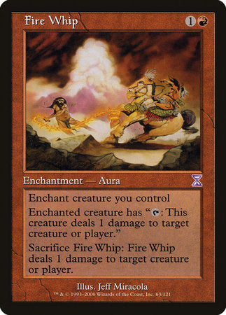 mtg the professor card Fire Whip [Time Spiral Timeshifted]