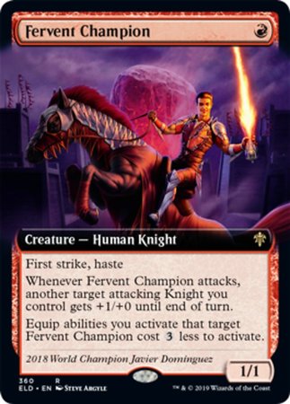 Fervent Champion (Extended Art) [Throne of Eldraine]