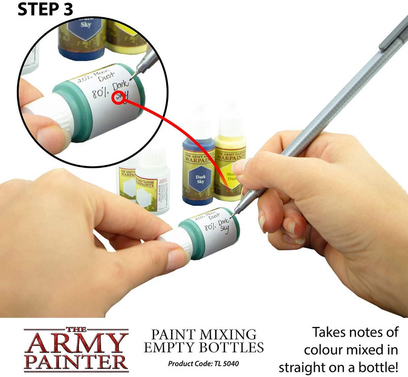 The Army Painter: Tools - Paint Mixing Empty Bottles (6ct)