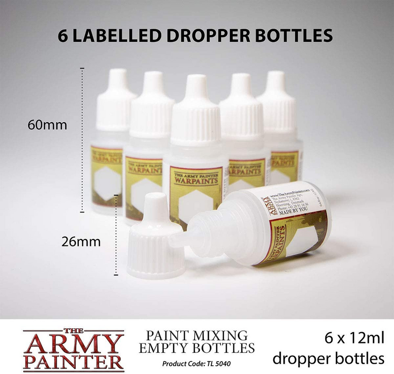 The Army Painter: Tools - Paint Mixing Empty Bottles (6ct)