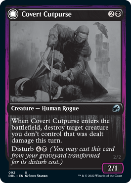 mtg disturb cards Covert Cutpurse // Covetous Geist [Innistrad: Double Feature]