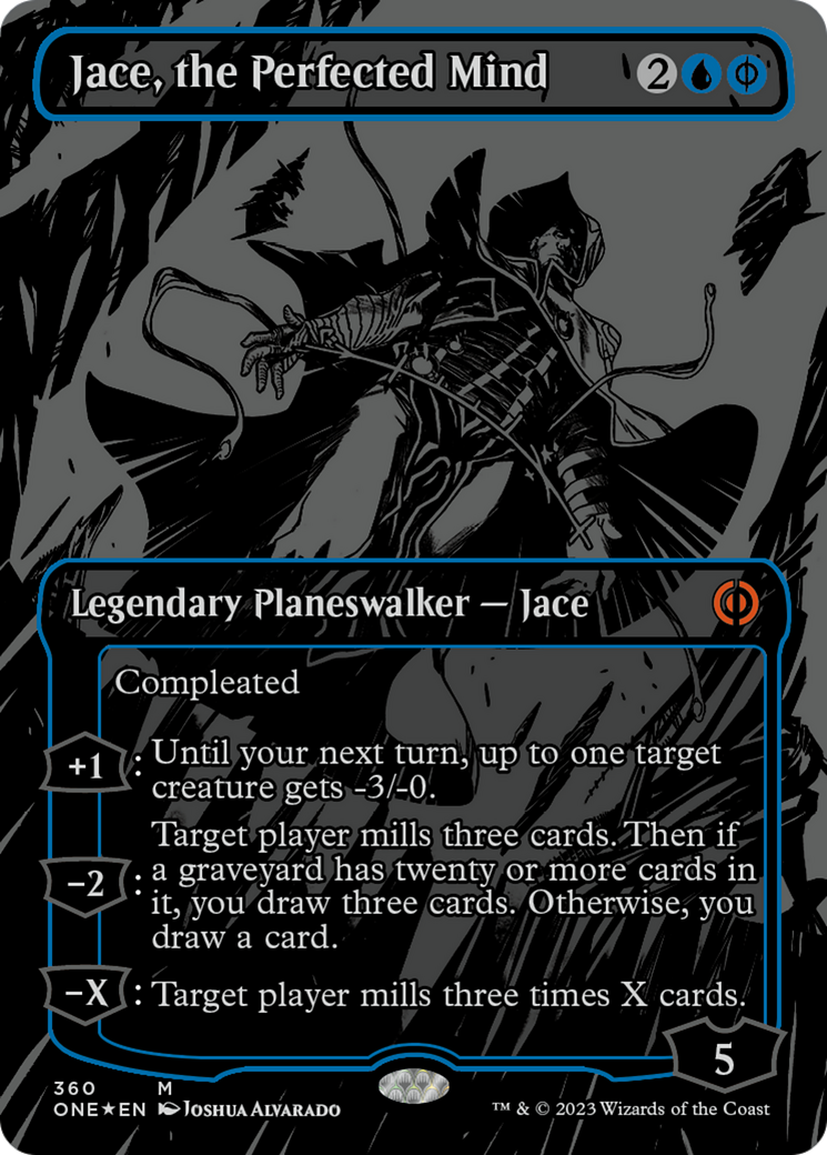 Jace, the Perfected Mind (Oil Slick Raised Foil) [Phyrexia: All Will B Jace, the Perfected Mind (Oil Slick Raised Foil) [Phyrexia: All Will B