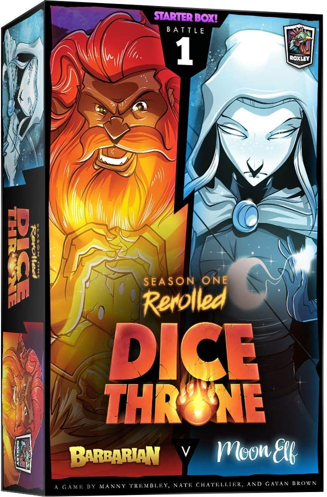 Dice Throne: Season 1 Rerolled - Box 1 | Barbarian vs Moon Elf [Base Game & Standalone Expansion]