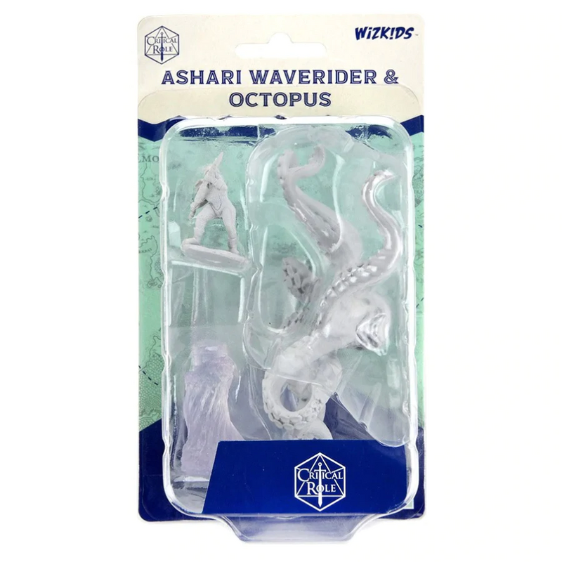 Critical Role Miniatures: W02 Ashari Waverider & Octopus [Unpainted]