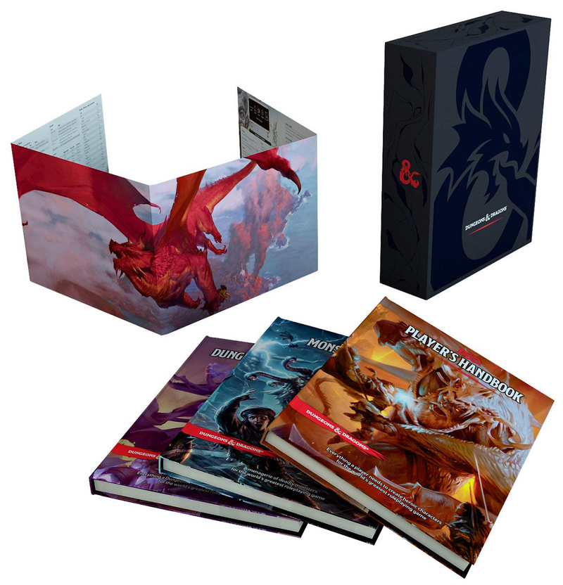 D&D Core Rulebooks Gift Set [3 Hardcovers + DM Screen + Slipcase]