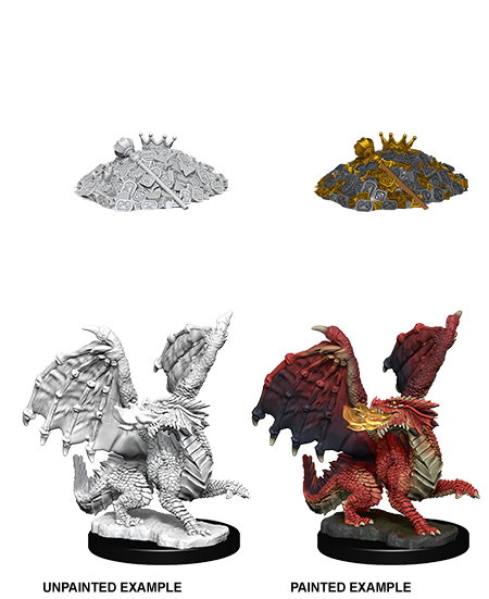 D&D Nolzur's Marvelous Miniatures: W10 Red Dragon Wyrmling [Unpainted]