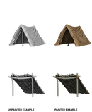 WizKids Deep Cuts Miniatures: W10 Tent & Lean-To [Unpainted]
