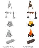 WizKids Deep Cuts: Miniatures W10 Camp Fire & Sitting Log [Unpainted]