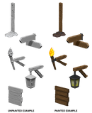 WizKids Deep Cuts Miniatures: W10 Signs & Lights [Unpainted]