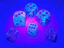 Chessex 26864 Gemini Gel Green-Pink/Blue Luminary 12mm d6 Dice Block [36ct]