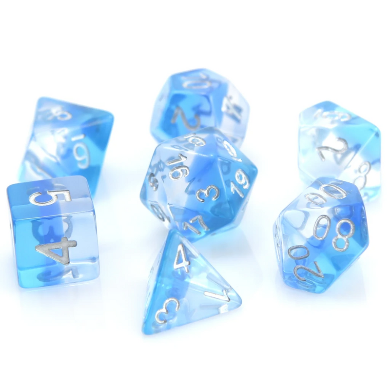 Die Hard Dice RPG Polyhedral Dice Set - Translucent Ice Storm [7ct]