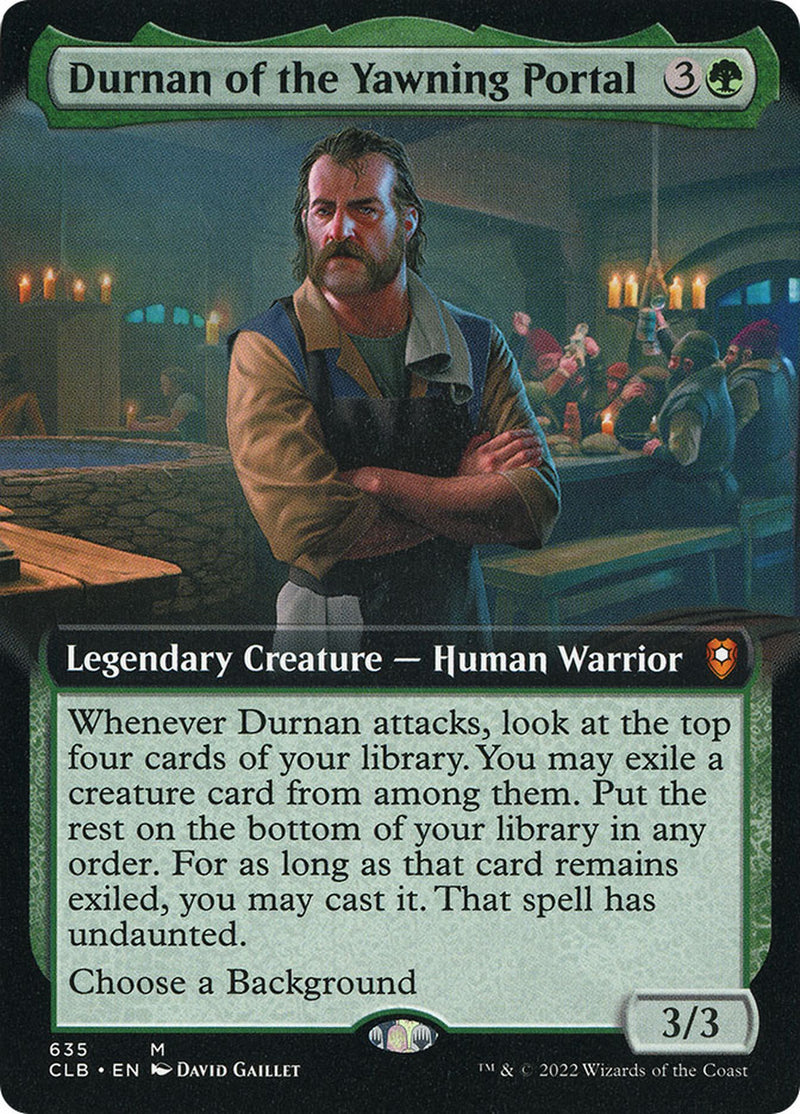 Durnan of the Yawning Portal (Extended Art) [Commander Legends: Battle for Baldur's Gate]