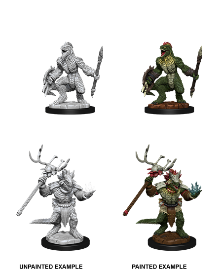 D&D Nolzur's Marvelous Miniatures: W12 Lizardfolk & Lizardfolk Shaman [Unpainted]