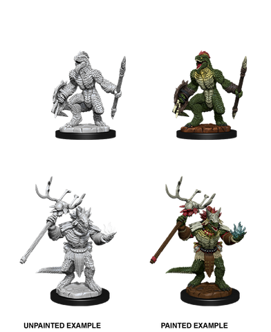 D&D Nolzur's Marvelous Miniatures: W12 Lizardfolk & Lizardfolk Shaman [Unpainted]