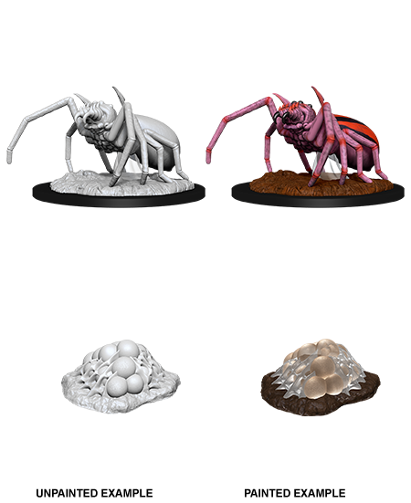 D&D Nolzur's Marvelous Miniatures: W12 Giant Spider & Egg Clutch [Unpainted]