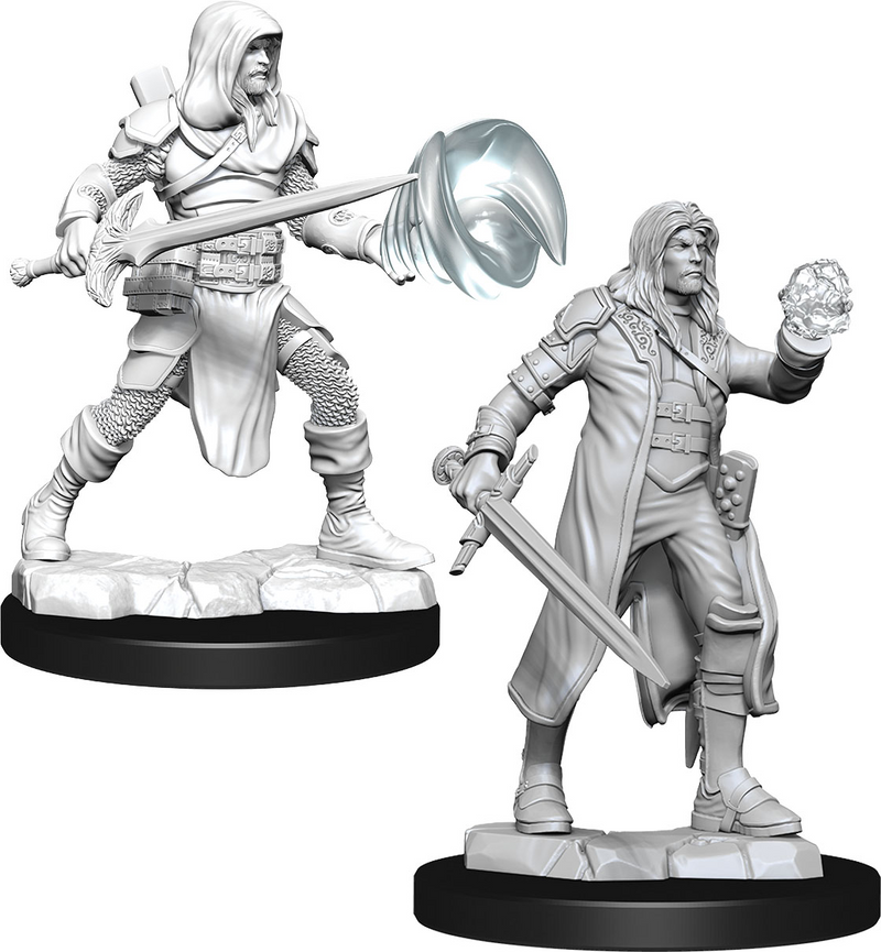 D&D Nolzur's Marvelous Miniatures: W13 Fighter + Wizard [Unpainted]