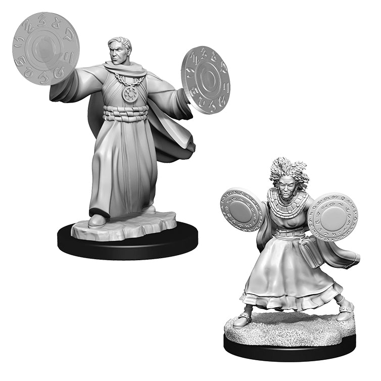 Critical Role Miniatures: W01 Human Graviturgy and Chronurgy Wizards [Unpainted]