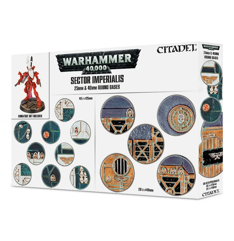 Sector Imperialis 25mm & 40mm Round Bases [60ct]
