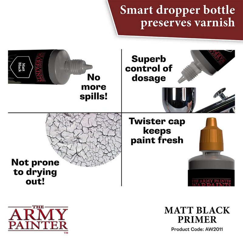The Army Painter | Warpaints Air: Primer - Matt Black (100ml)